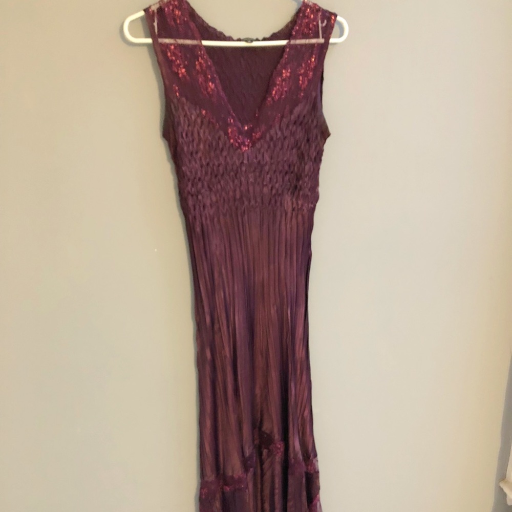 Eggplant Floor Length Gown